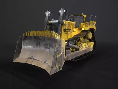 Bulldozer Low-poly 3D model from CGTrader - Low-poly