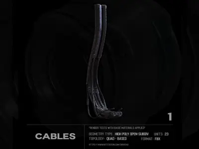 22 Cables SUBD 3D model