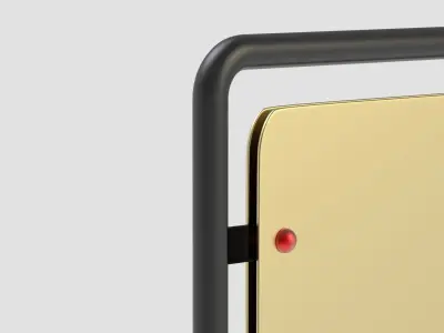 Blank vertical street billboard 3D model