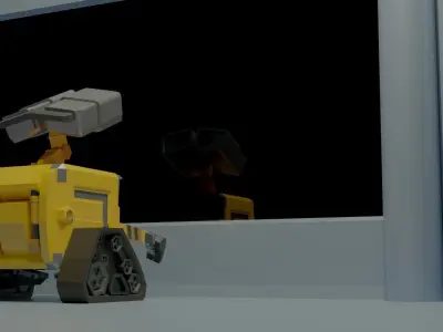 WALL E lowpoly - robot Low-poly 3D model