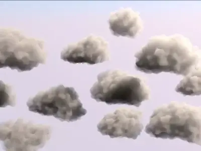 Clouds 3d model blender Free 3D model