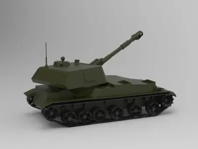 2S3 Akatsiya 3D model