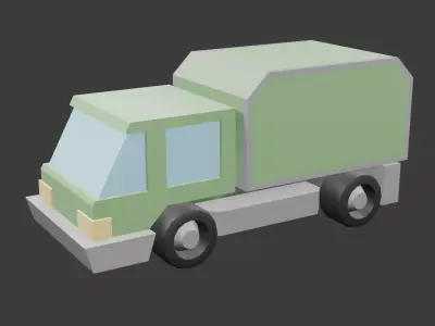 Low Poly Truck Free low-poly 3D model