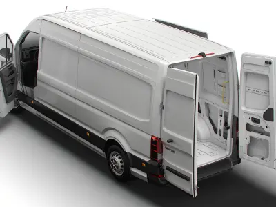 VW Crafter Panel Van L3H2 HQ Interior 2023 3D model