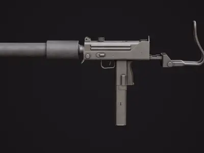 MAC-10 SMG  Low-poly 3D model