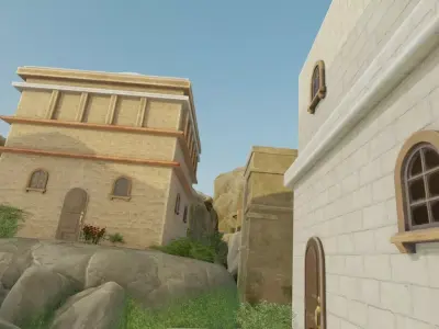Hillside Village 3D model purchase