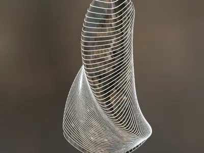 Skyscraper twisted 3D model buy