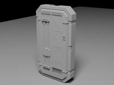 Sci-Fi Door v1 Free 3D model