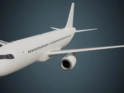 Airliner 1C Untextured 3D model