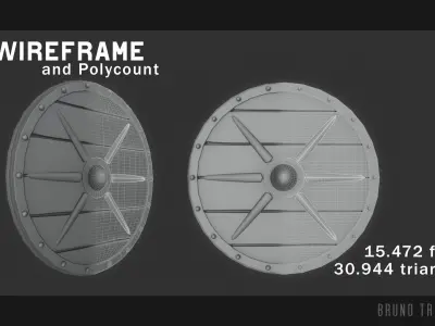 Viking Shield Model Low-poly 3D model