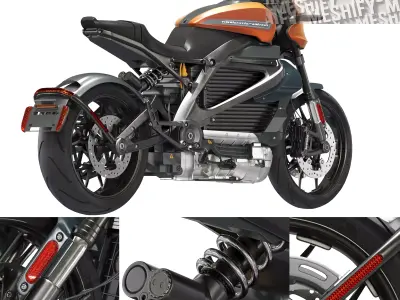 LiveWire Electric Motorcycle 3D model