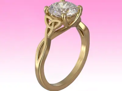 Ring Celtic Love Knots 3D print model