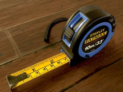 Realistic Tape Measure 3D Model PBR Product Visualization Low-poly 3D model