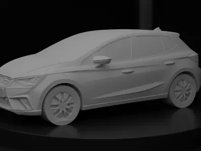 SEAT Ibiza 2023 Realistic Car Model High Detail 3D Print File 3D print model