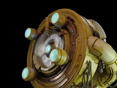 Antique watches with a futuristic twist Low-poly 3D model