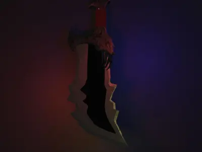 Blade of Chaos Low-poly 3D model