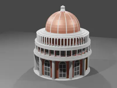 Library Building Free low-poly 3D model