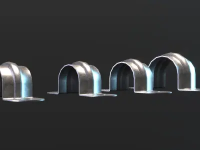 Conduit Clamp Strap Low-poly 3D model