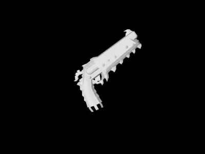 Infested Gun Low-poly 3D model