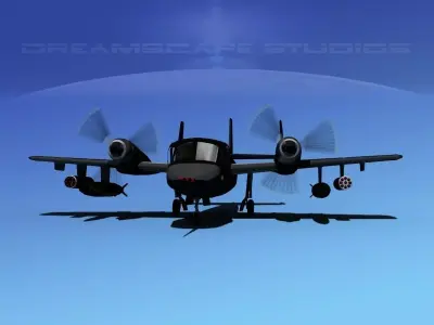Grumman OV-1D Mohawk V11 3D model