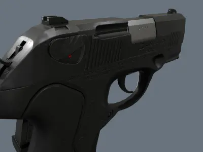 Beretta PX4 - Model and Textures low-poly 3D model Low-poly 3D model