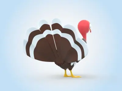 Turkey cartoon 3D model