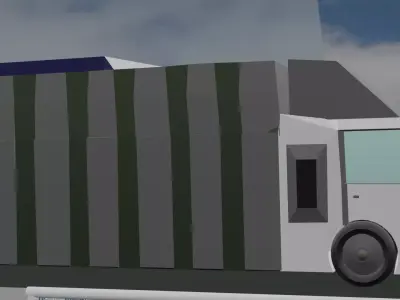 low poly stylized lorry Low-poly 3D model