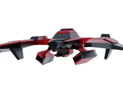 LOW-poly 3D Spaceship  Free 3D model
