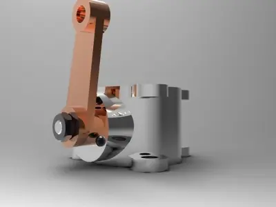 Valve metal pipe with two holes Free 3D model