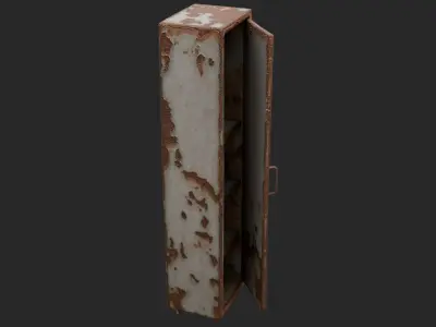 Abandoned Locker Low-poly 3D model