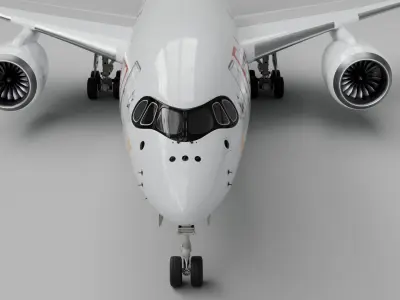 Airbus A350 3D model buy