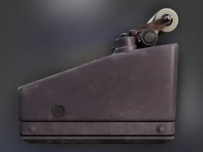 Old Calculator Low-poly 3D model