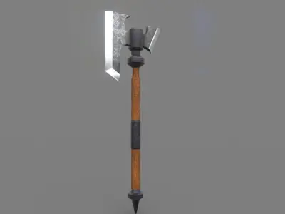 Simple battle axe Low-poly 3D model