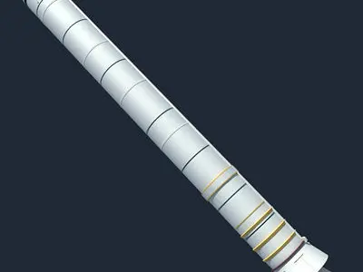 White Solid Rocket Booster 3D model