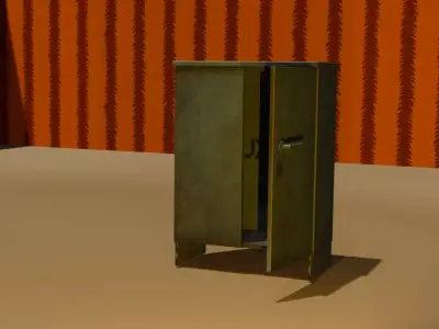 Industrial Utility Box Game Ready Low Poly 3D Model Low-poly 3D model
