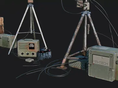 Modular Kit Jungle Props Low-poly 3D model