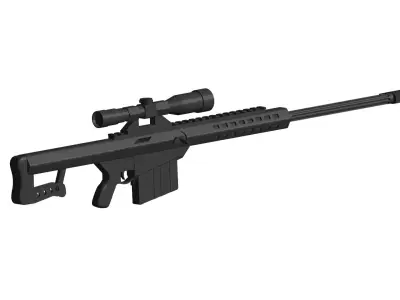 Barrett M82 sniper rifle 3D model