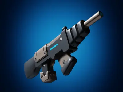 Sci-fi guns Model pack Low-poly 3D model
