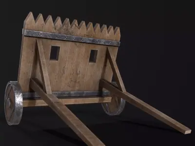 Siege Shield PBR Low-poly 3D model