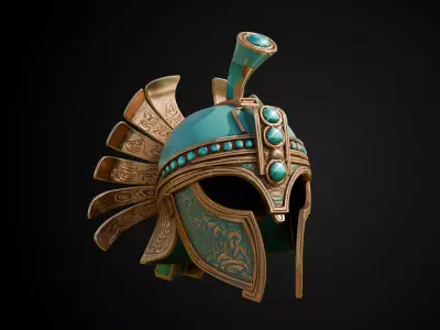 Stylized Persian Helmet - Desert Crescent 3D print model