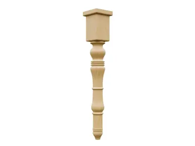 Wooden Furniture Leg Free 3D model