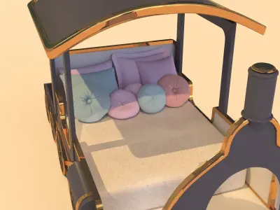 bed train  3D model