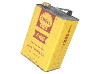 Old Shell Oil Can 3D model