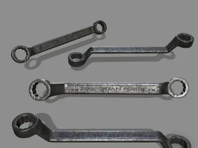 wrench Low-poly 3D model 34