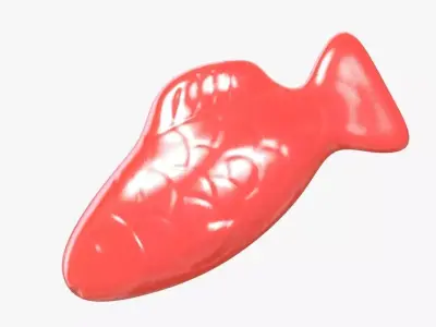 Swedish Fish Red model 3D model