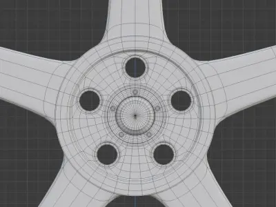 3D model rim wheel part7 3D model