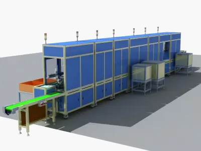 Industrial Equipment 28-Motor Automatic Assembly Production  3D model