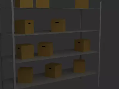 Warehouse rack 3D model purchase