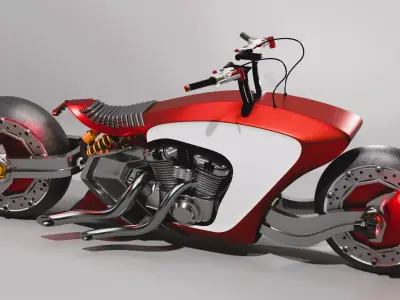 Futuristic Concept Motorcycle 3D model purchase