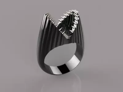 shark ring 3D print model